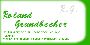 roland grundbecher business card